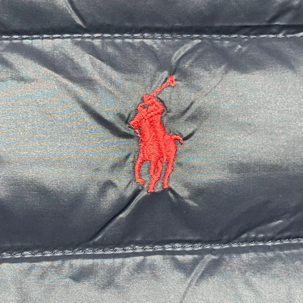 Polo Ralph Lauren Puffer Vest Mens XL Navy Blue Performance Quilted Red Pony